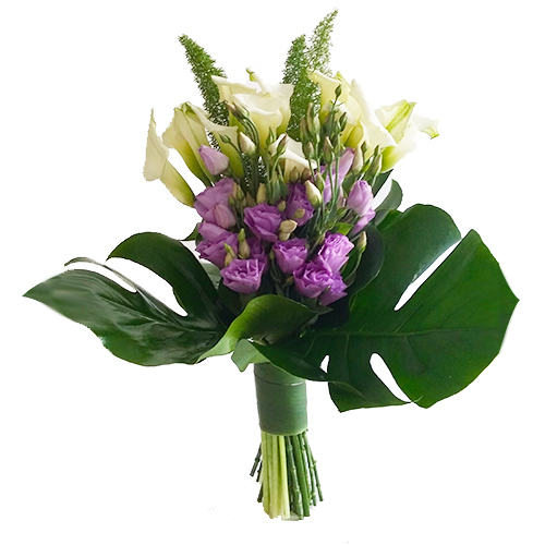White Calla Lily Bouquet with Lisianthus