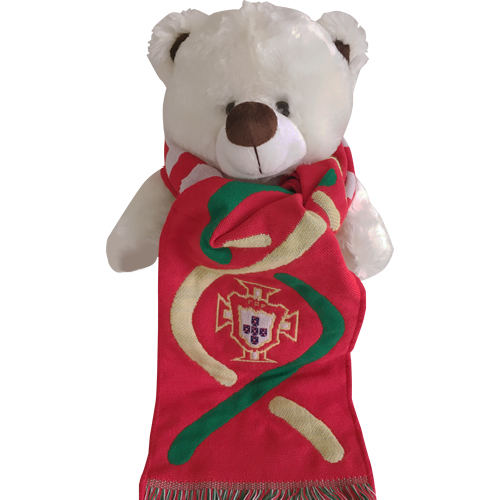 Urso com cachecol oficial de Portugal