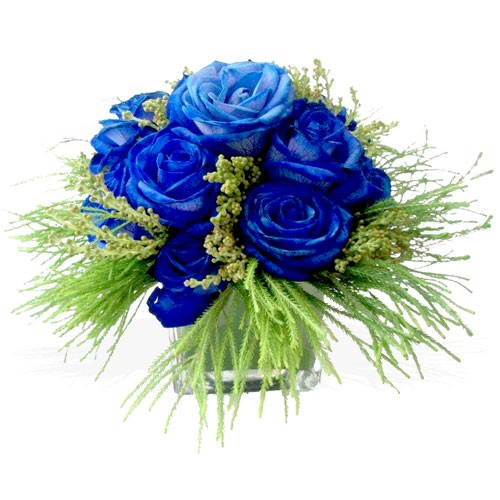 Blue Roses Vase