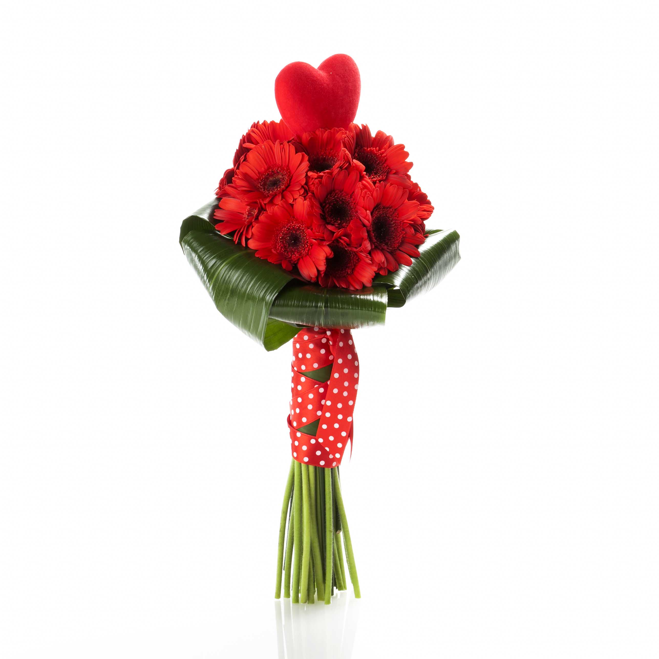 Gerberas Bouquet with Heart