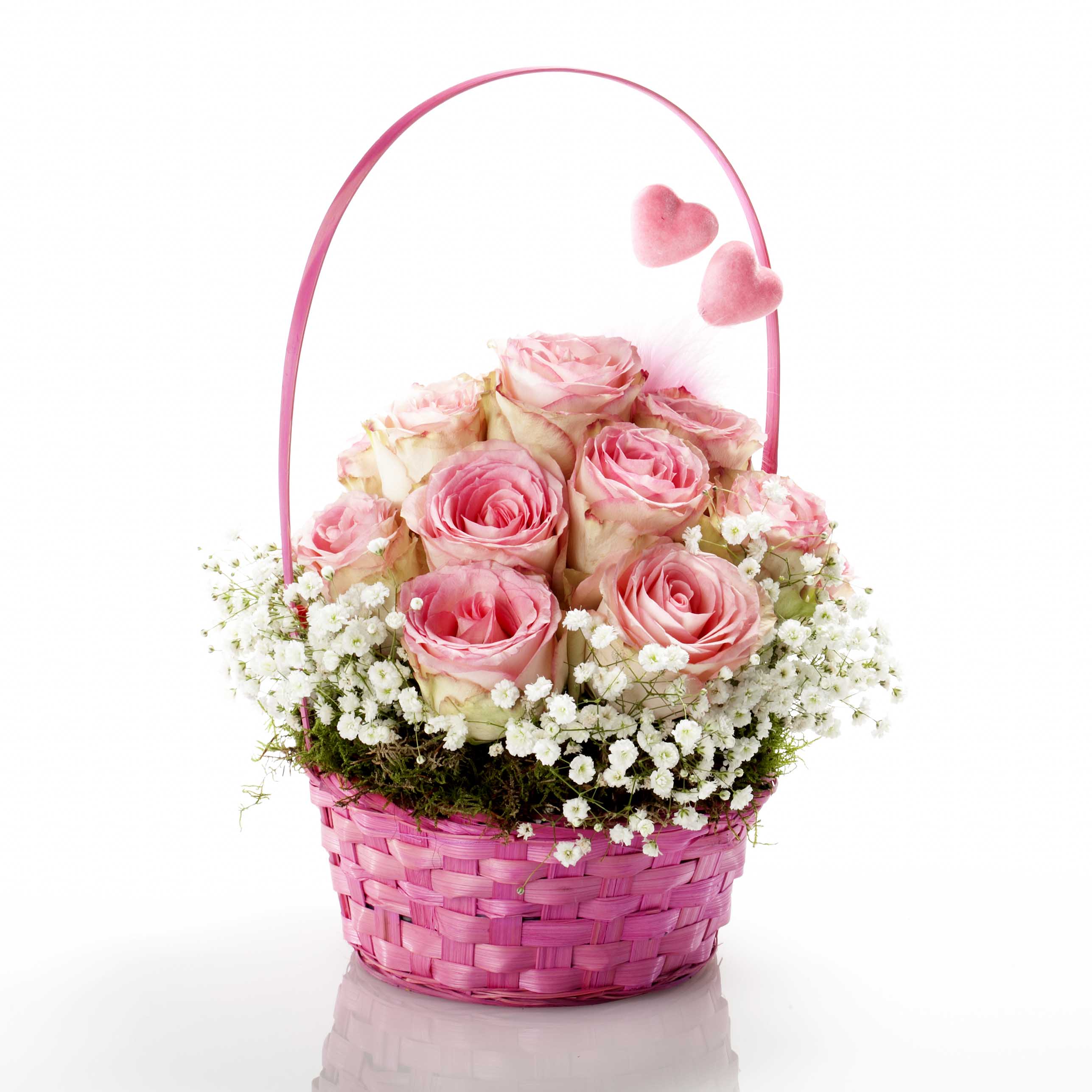 My love basket in pink