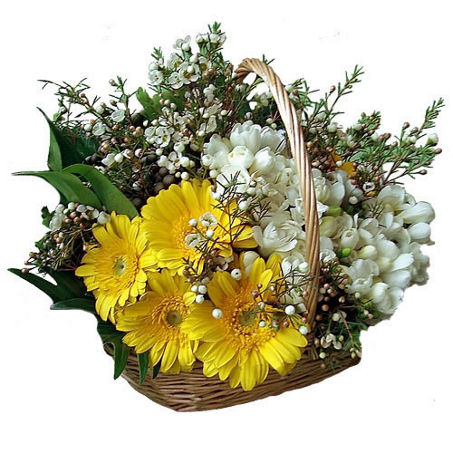 Country Flowers Basket