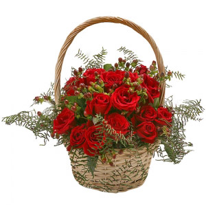 Red Roses Basket