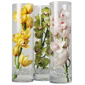 Set of Cymbidium Orchid Vases