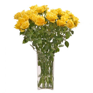 Yellow Roses Vase
