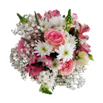 Bouquet rosa e branco