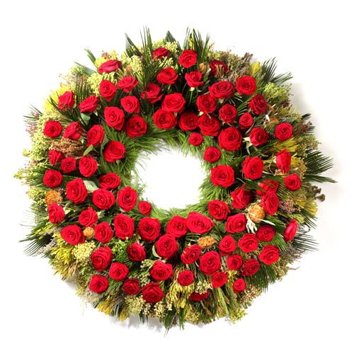 Coroa Funeral Rosas Encarnadas